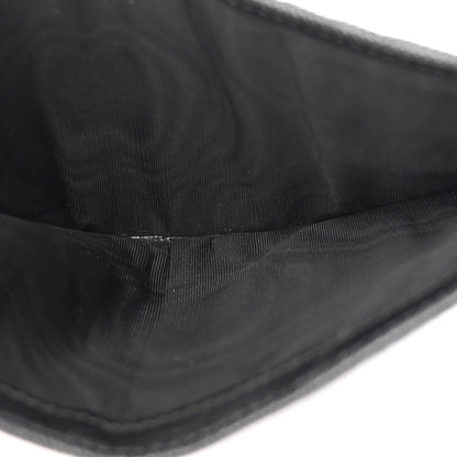 Prada Saffiano Small Triangle Bi-Fold Wallet Black 7 of 10