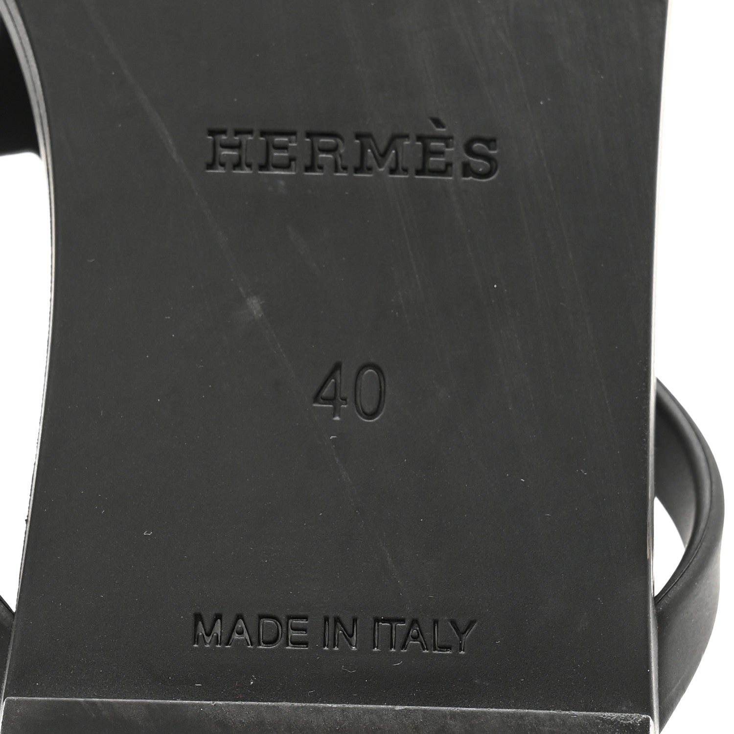 Hermes Rubber Womens Egerie Sandals 40 Black 7 of 9