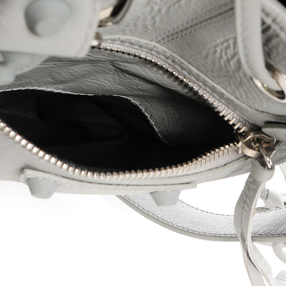 Balenciaga Matte Goatskin Rubber Covered Classic Hardware Mini Pompon Gris Glace 9 of 13