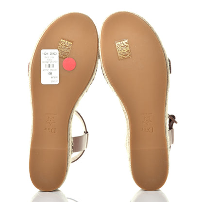 Christian Dior Calfskin D-Dior Espadrille Platform Sandals 40 Rose De Vents 5 of 9