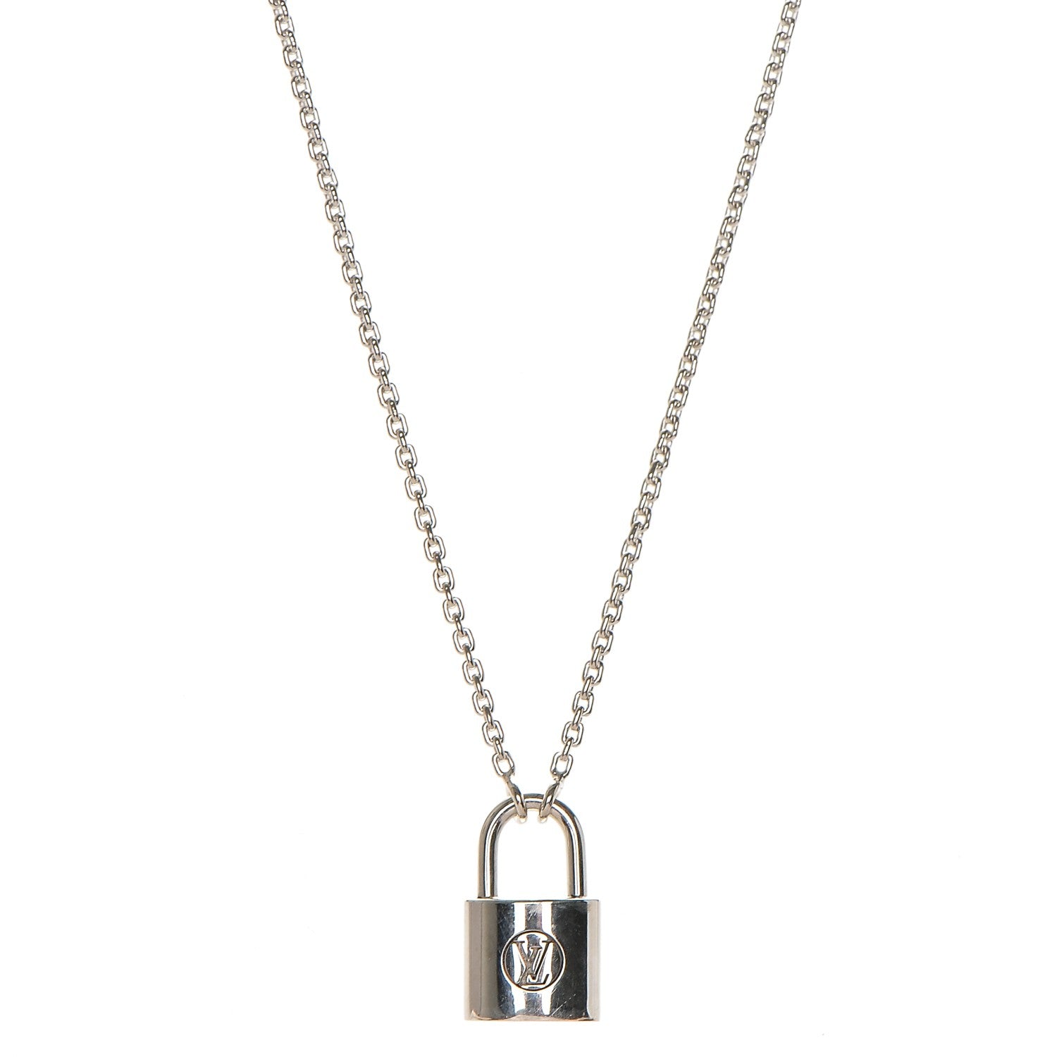 Louis Vuitton Sterling Silver Lockit Necklace 1 of 5