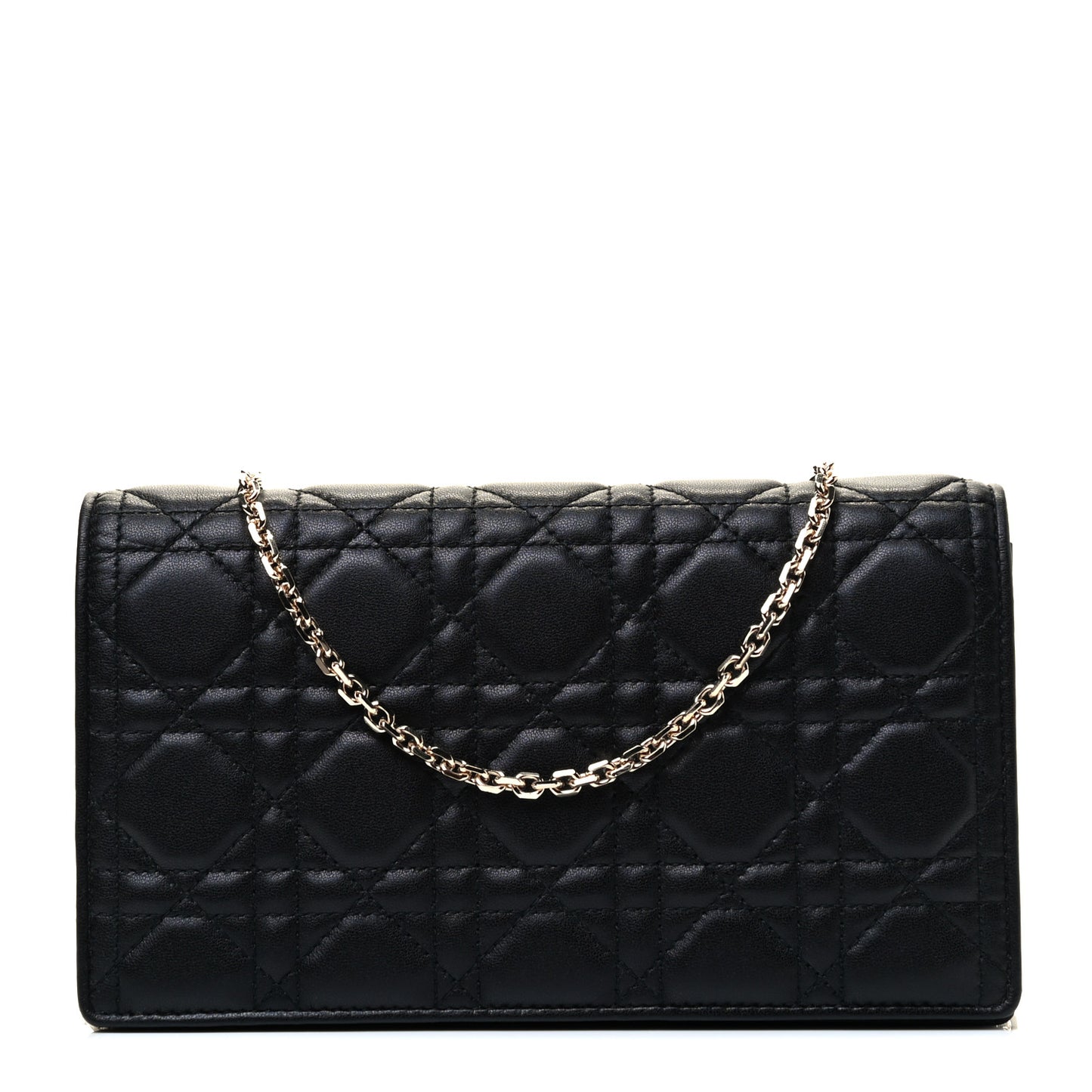 Lambskin Cannage Lady Dior Pouch Black
