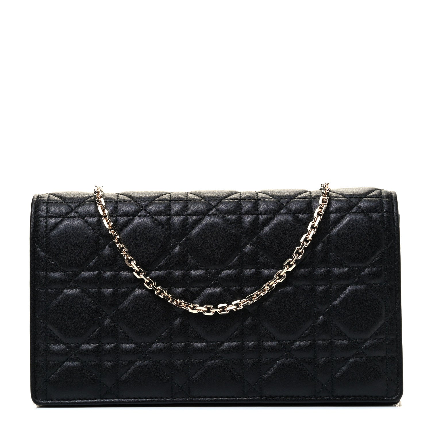 Christian Dior Lambskin Cannage Lady Dior Pouch Black 1 of 5