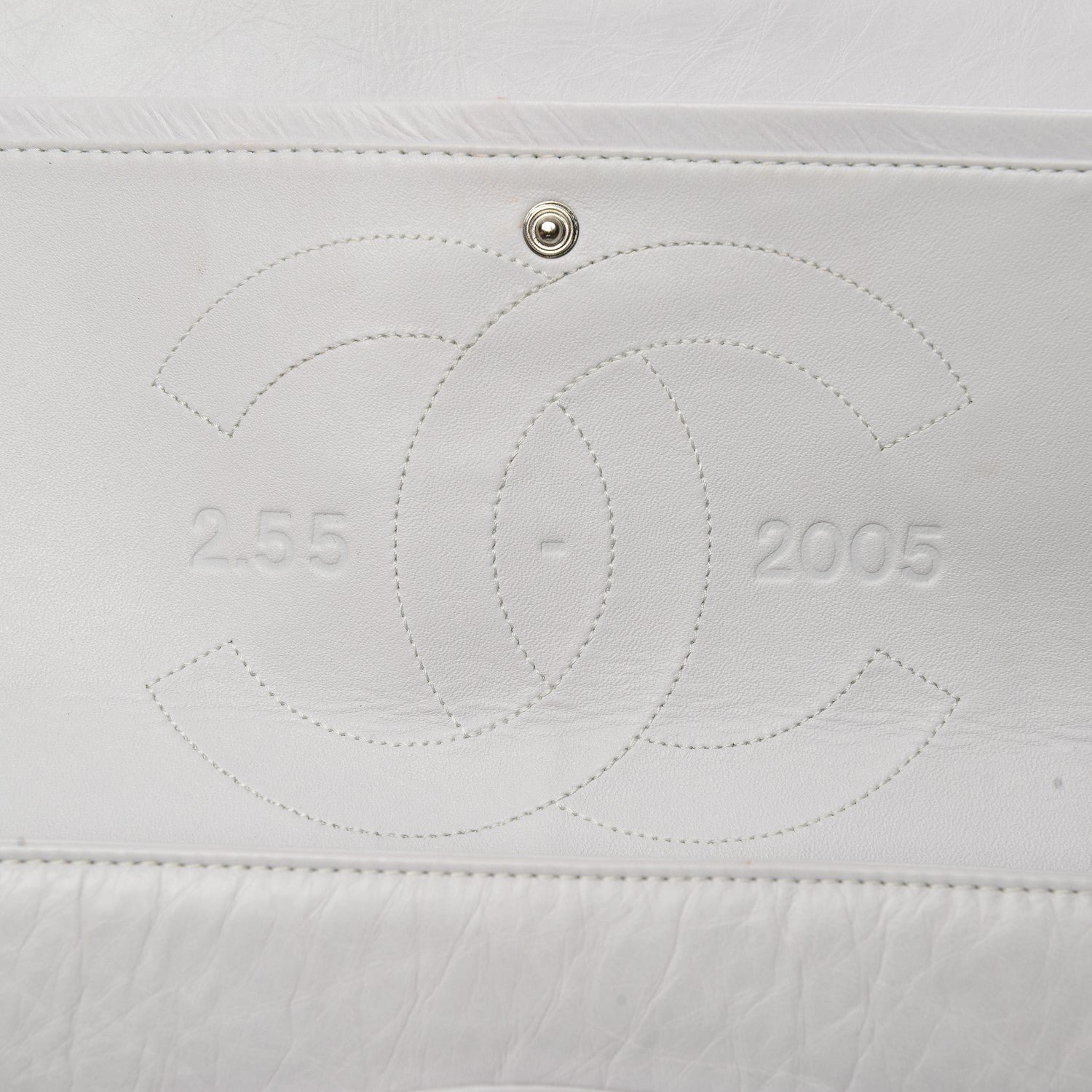 Chanel Aged Calfskin Quilted 50th Anniversary 2.55 Reissue 228 Flap White 10 of 11