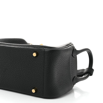 Hermes Taurillon Clemence Mini Lindy 20 Black 10 of 11
