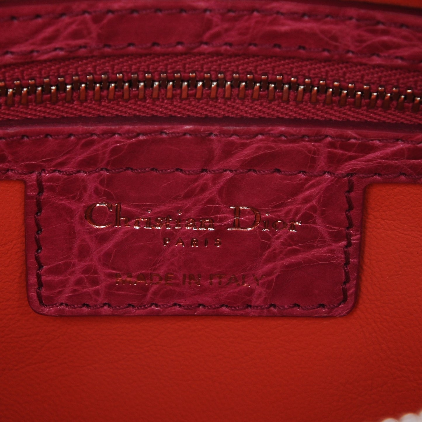 Crocodile Raffia Medium Lady Dior Multicolor