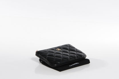 Chanel Lambskin Quilted Coin Purse Case Black 4 of 8