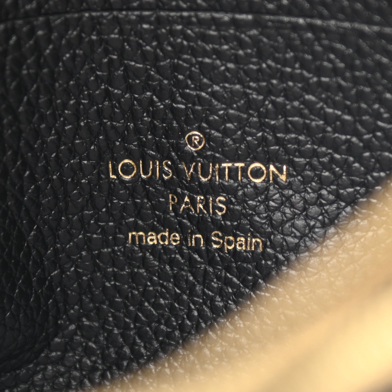 Louis Vuitton Empreinte Monogram Giant Double Zip Pochette Black Cream 6 of 8