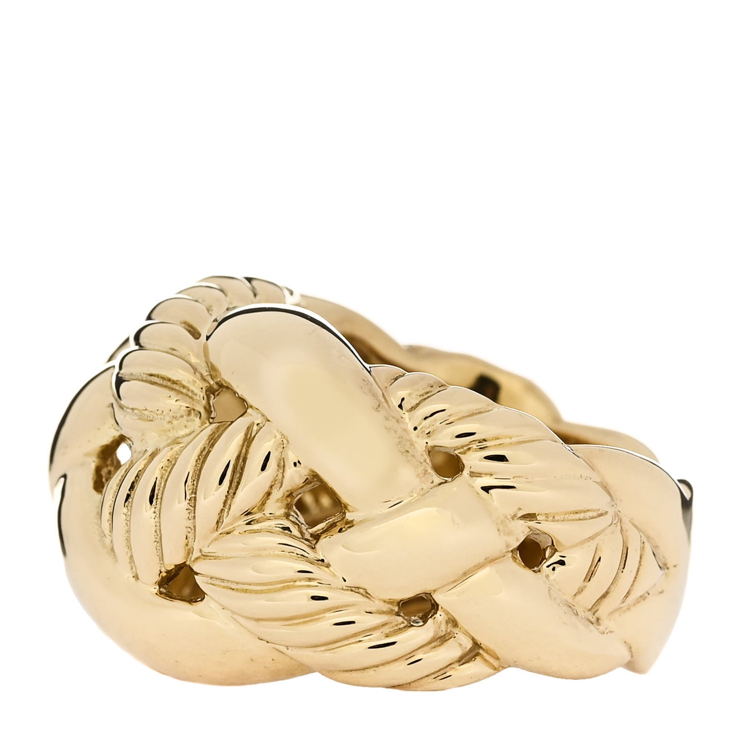 David Yurman 18K Yellow Gold Wide Woven Cable Ring 51 5.75 3 of 5