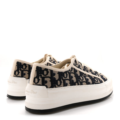 Christian Dior Canvas Oblique Walk'N'Dior Low Top Sneakers 37 Deep Blue 5 of 9