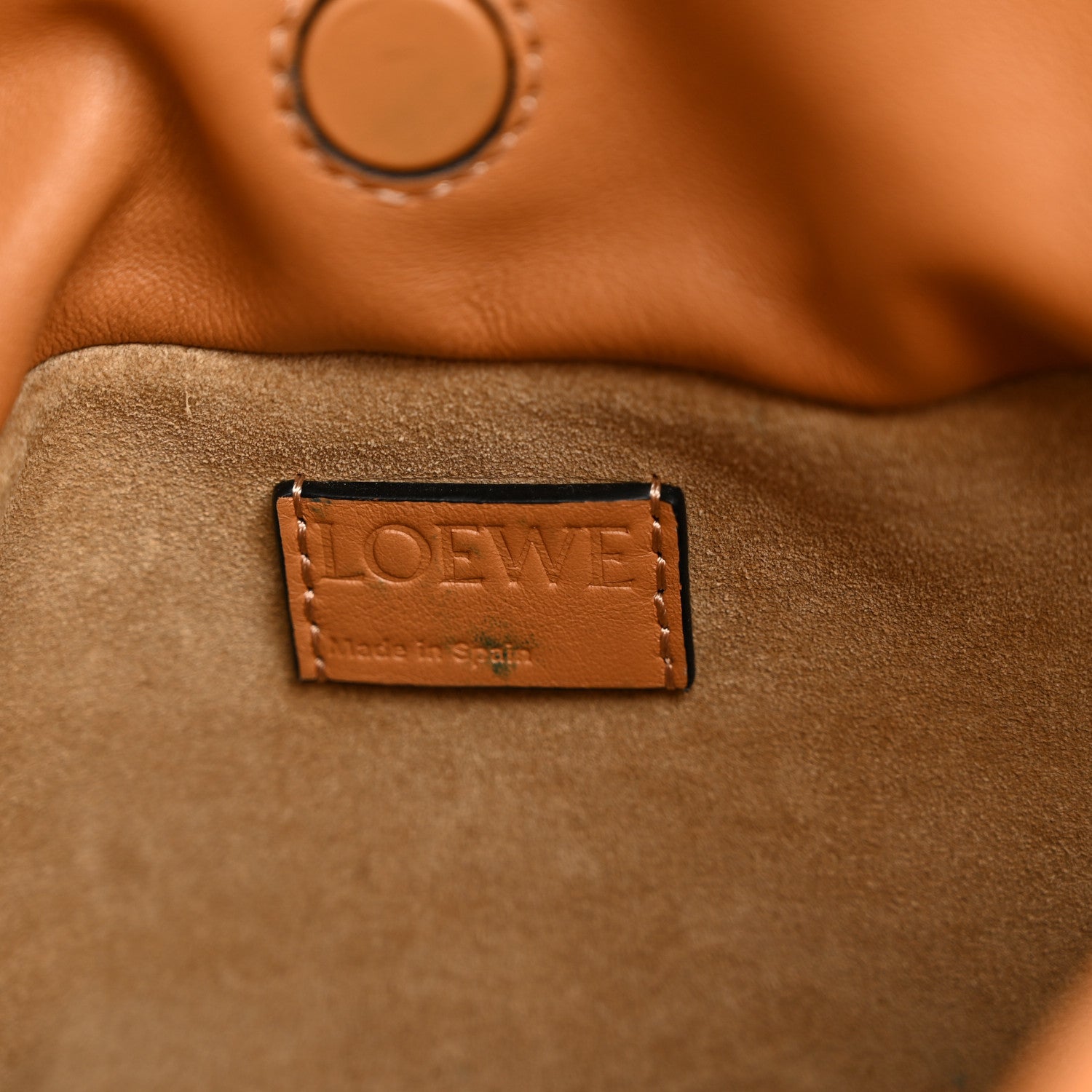 Loewe Calfskin Mini Flamenco Knot Clutch Warm Desert 6 of 9