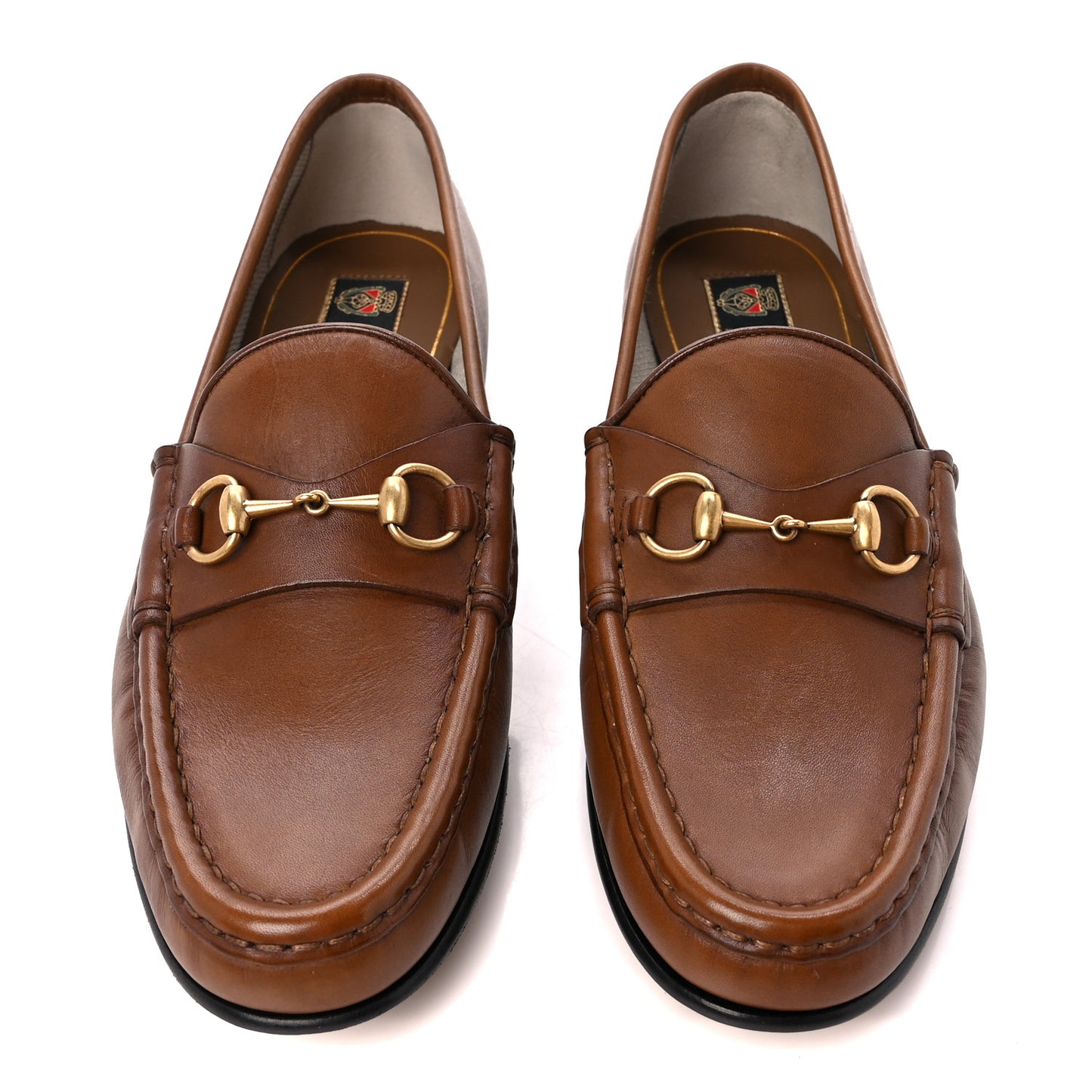 Betis Glamour Calfskin Womens 1953 Horsebit Loafers 39 Brown Sugar