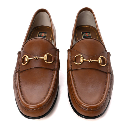 Gucci Betis Glamour Calfskin Womens 1953 Horsebit Loafers 39 Brown Sugar 2 of 9