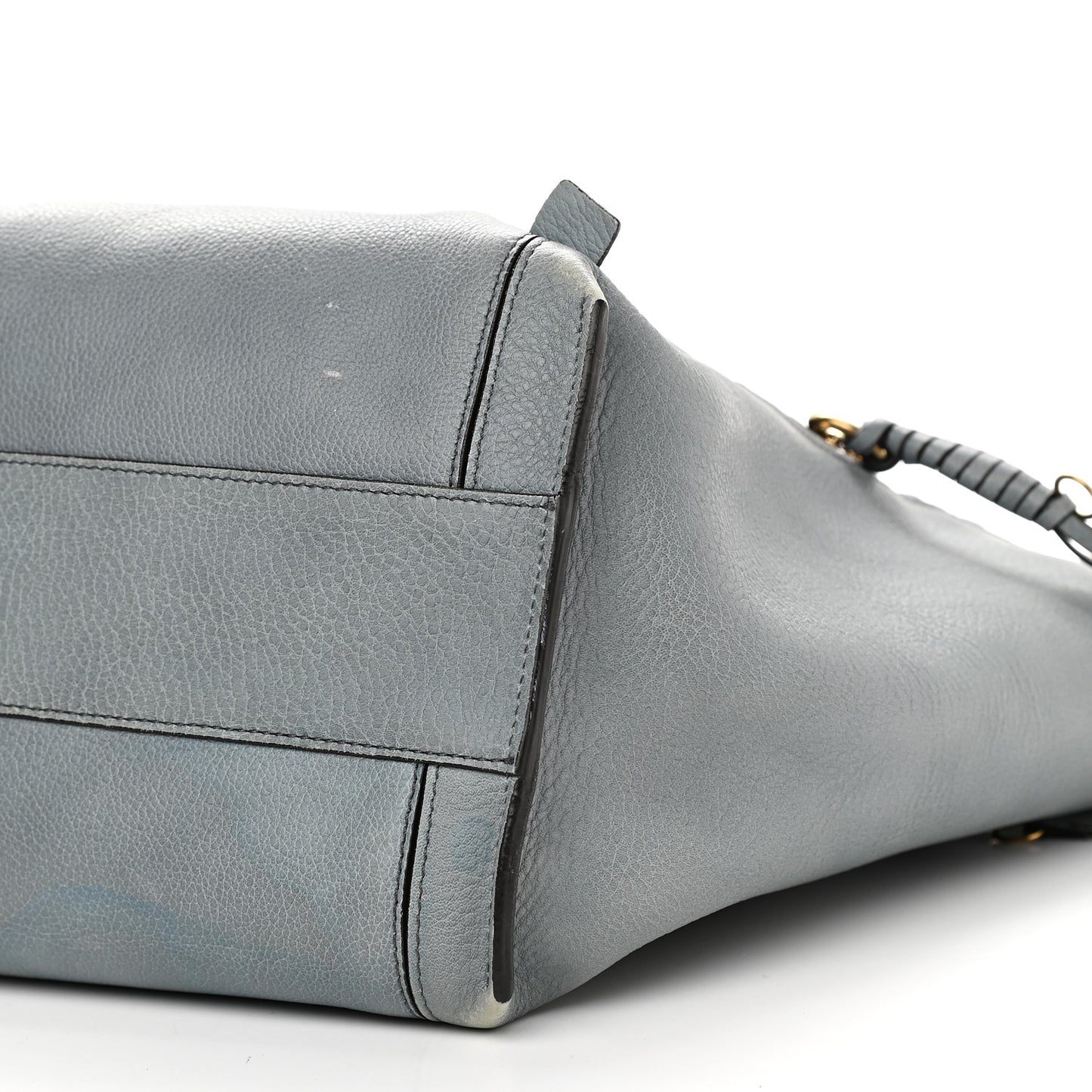 Smooth Calfskin Medium Milo Shopping Tote Cloudy Blue