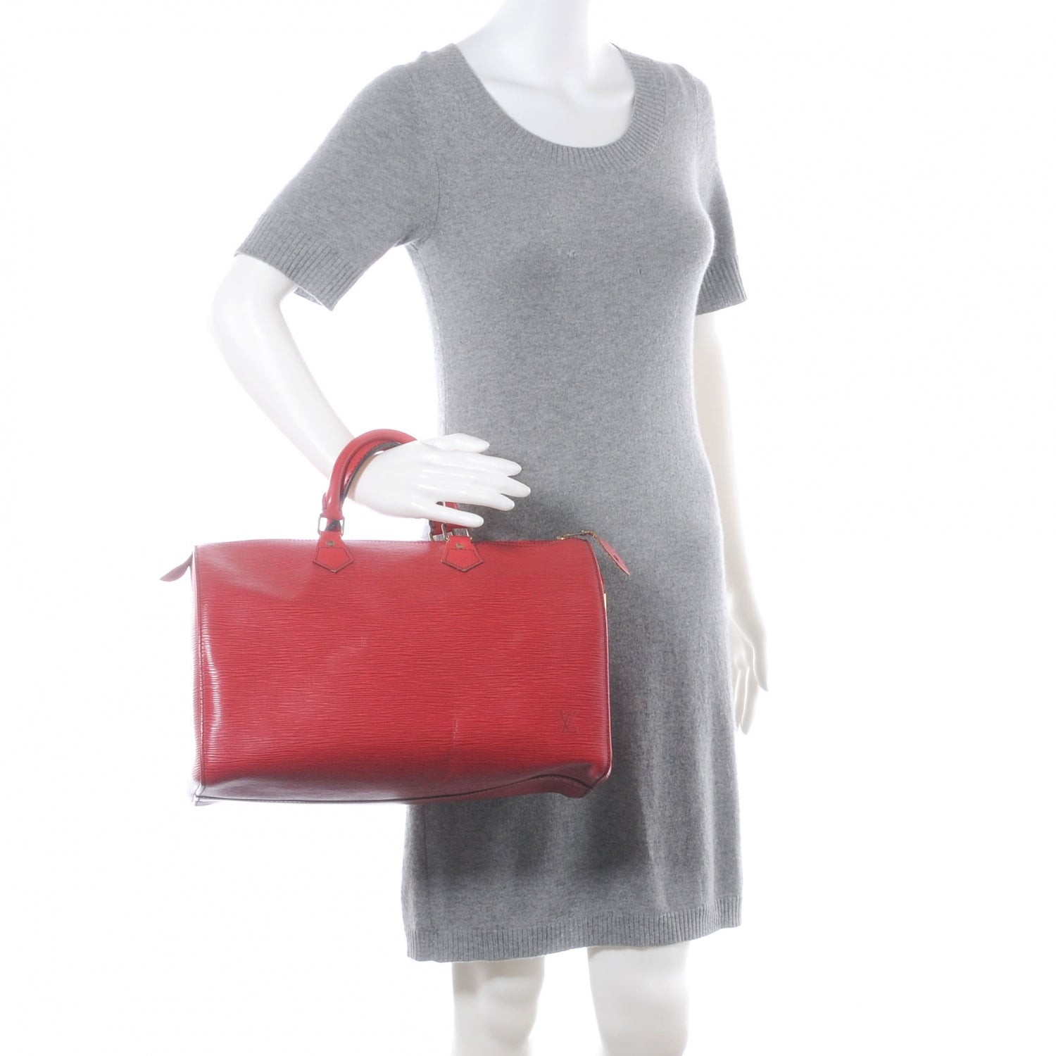 Louis Vuitton Epi Speedy 35 Rouge 2 of 7
