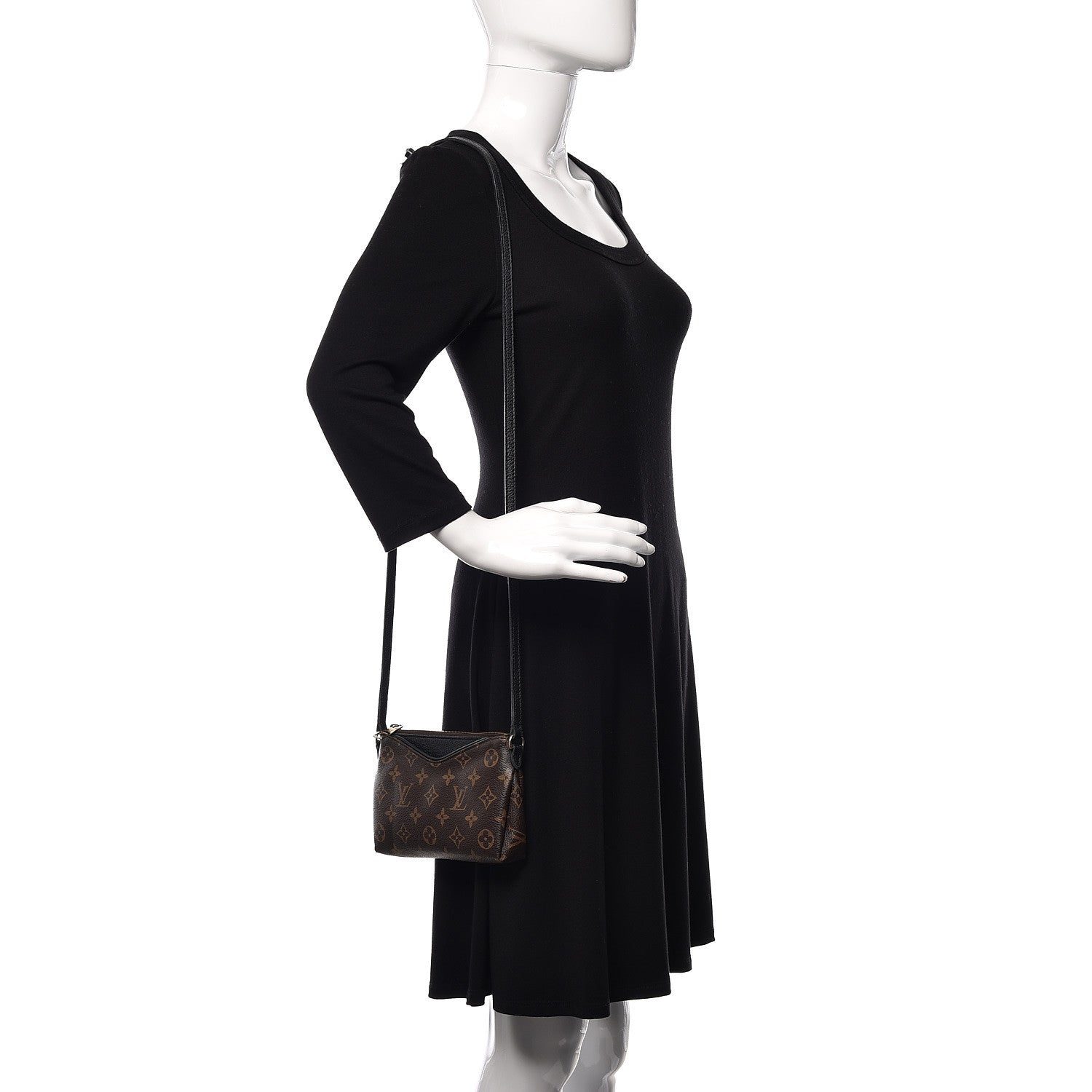 Louis Vuitton Monogram Pallas Crossbody Black 2 of 14