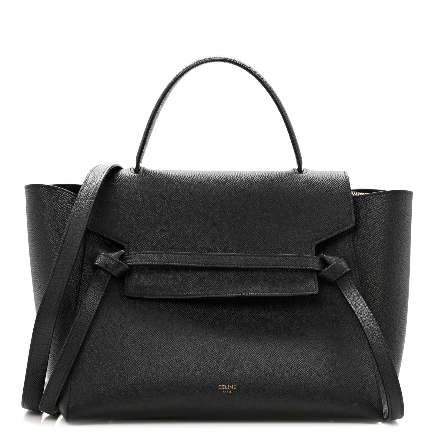 Grained Calfskin Mini Belt Bag Black