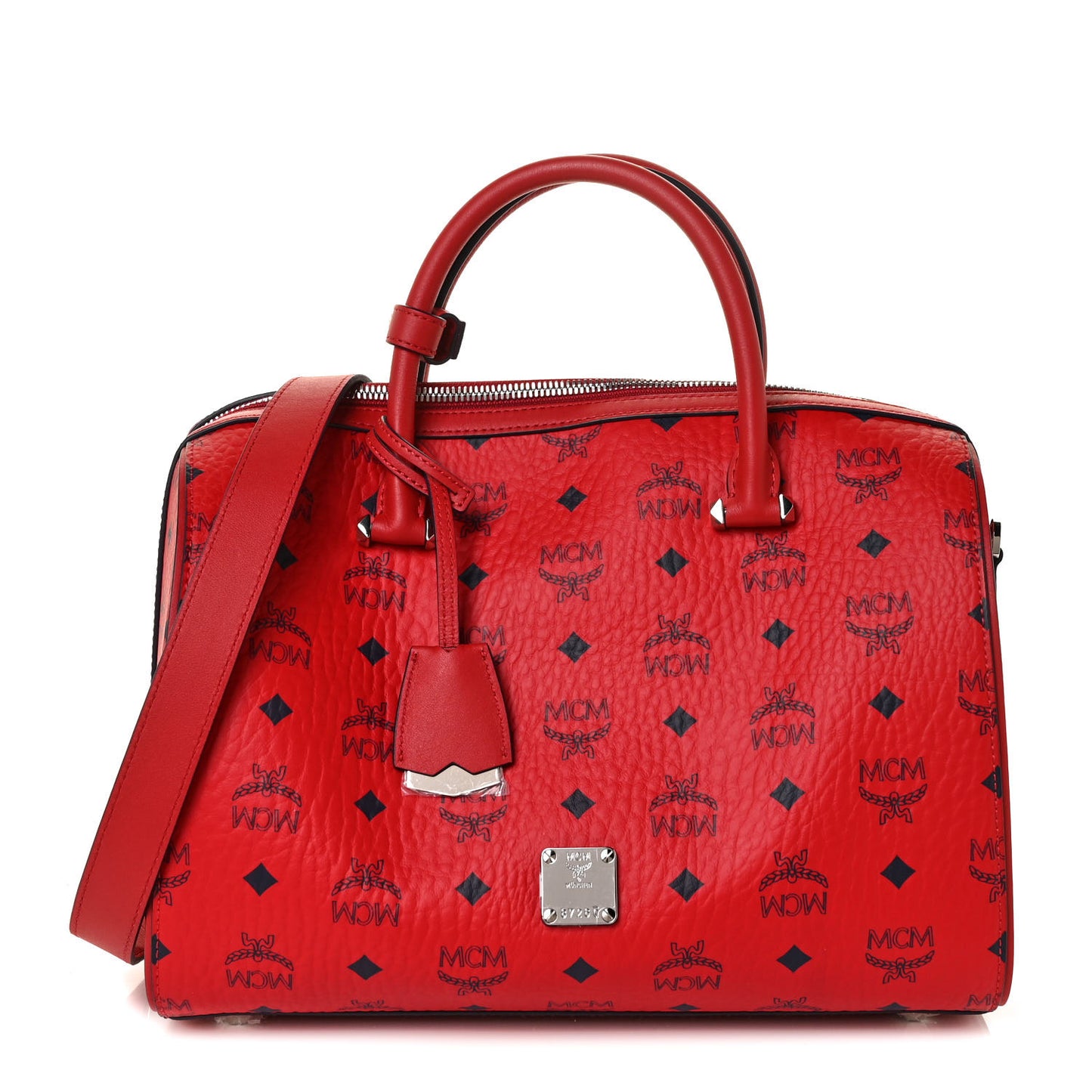 Visetos Medium Essential Boston Bag Red