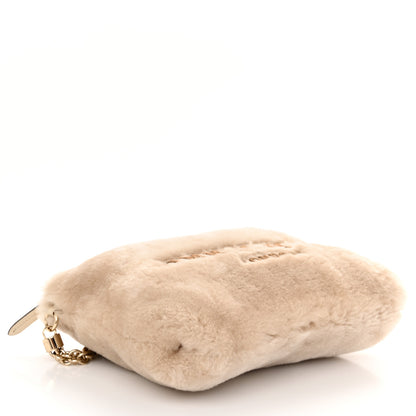 Jimmy Choo Faux Fur Callie Shoulder Bag Beige 4 of 9