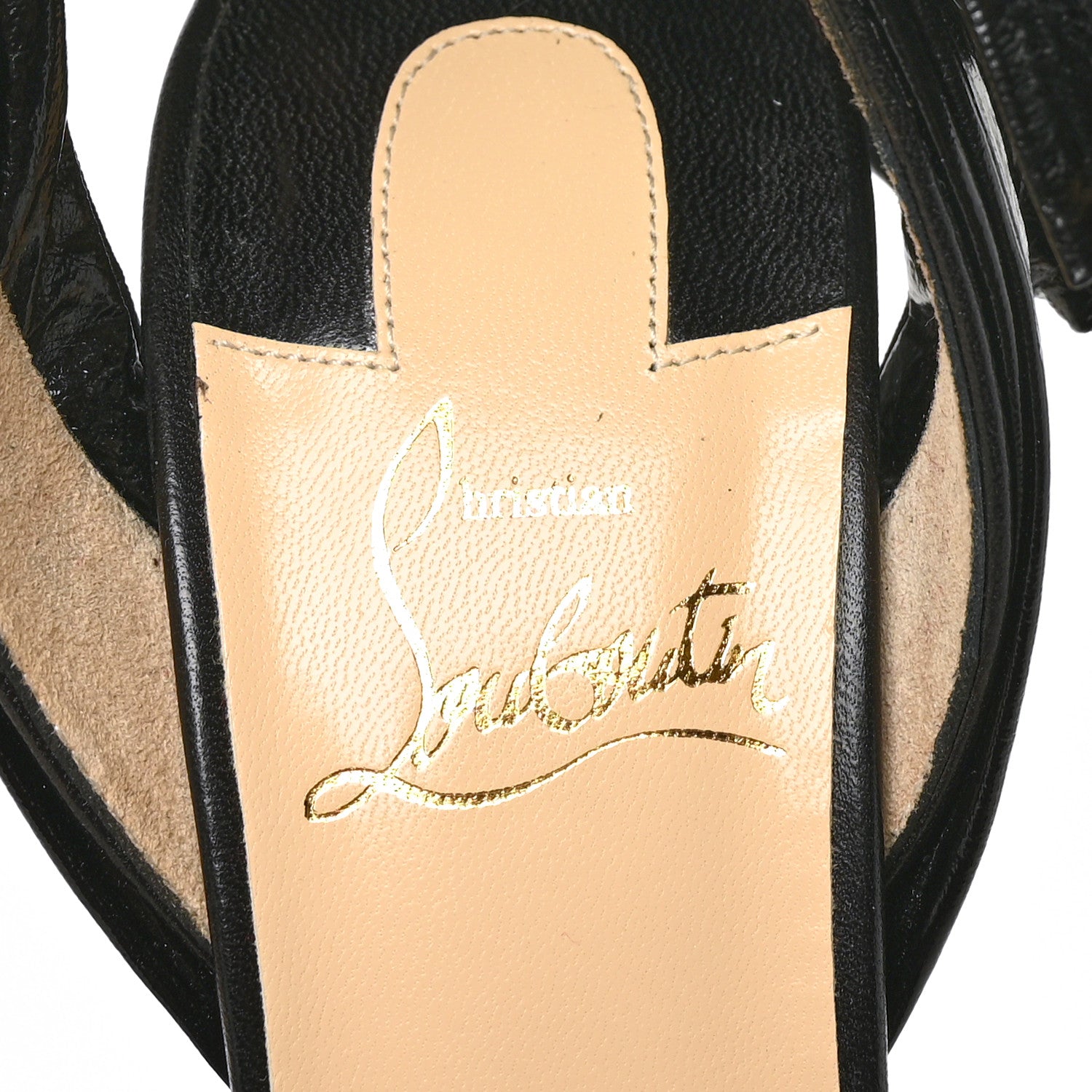 Christian Louboutin Shiny Nappa Marylineska 100 Sandals 35.5 Black 6 of 7