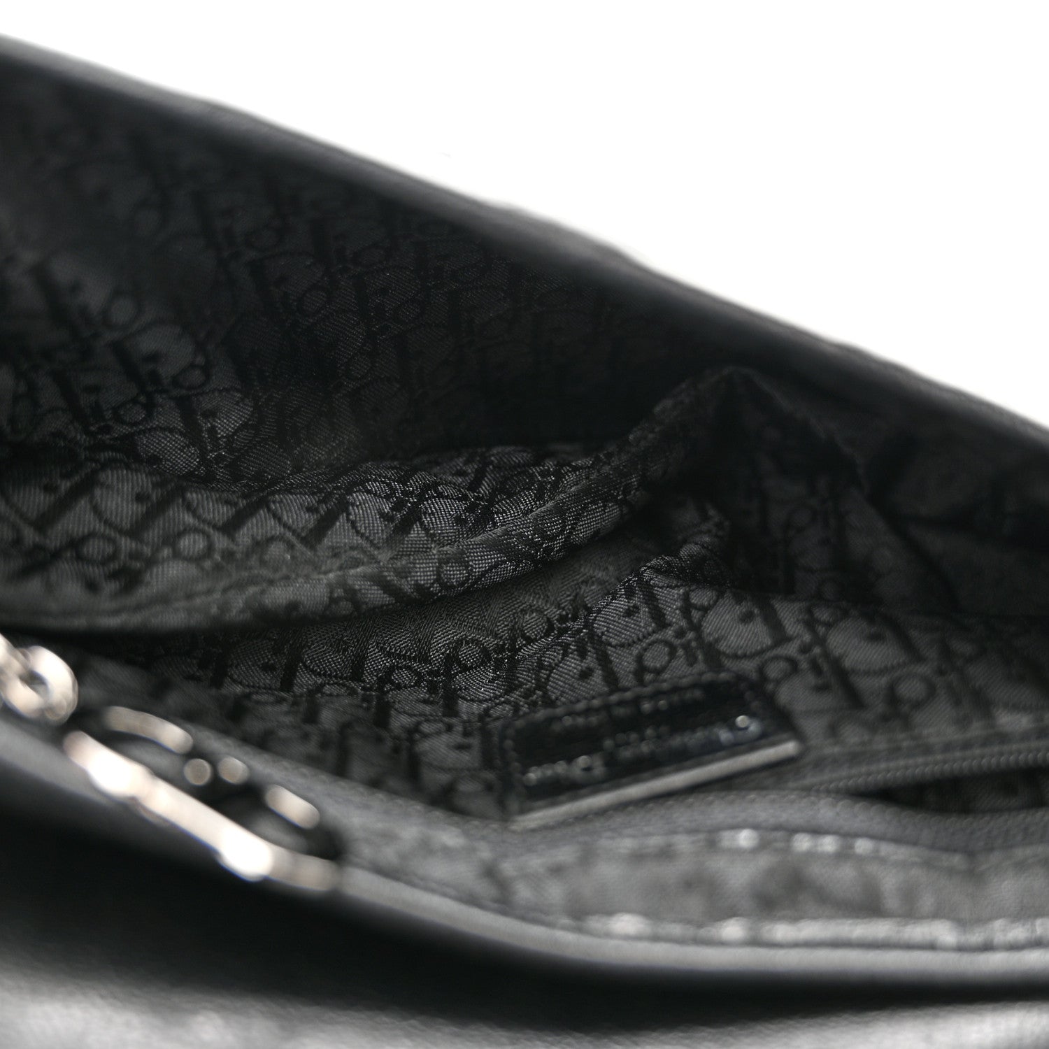 Christian Dior Calfskin Saddle Bag Black 5 of 11