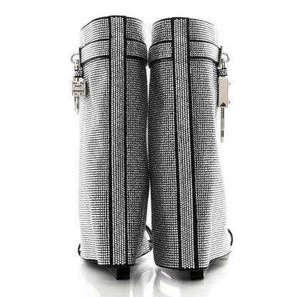 Givenchy Strass Shark Lock Sandals 38 Silvery 5 of 8