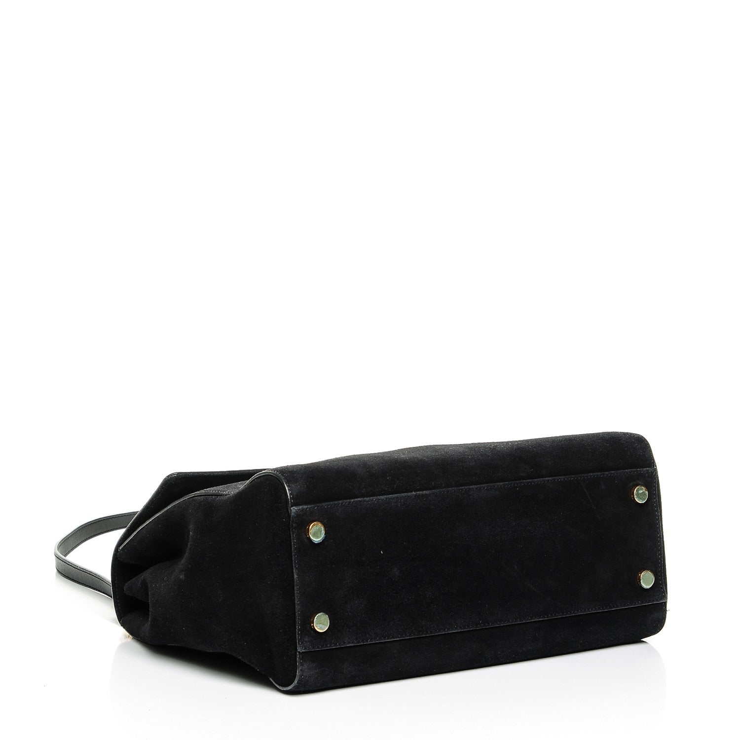 Saint Laurent Calfskin Suede Large Moujik Top Handle Bag Black 4 of 6