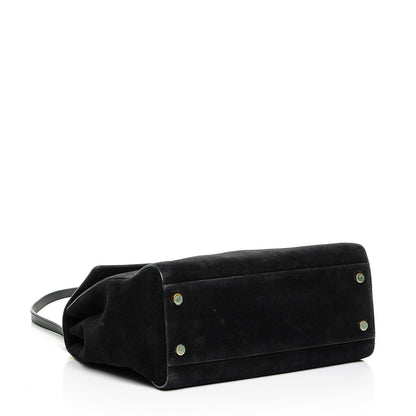 Saint Laurent Calfskin Suede Large Moujik Top Handle Bag Black 4 of 6