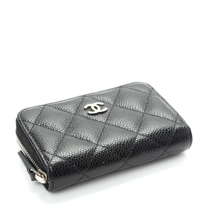 Chanel Caviar Quilted Zip Coin Purse Black 4 of 9