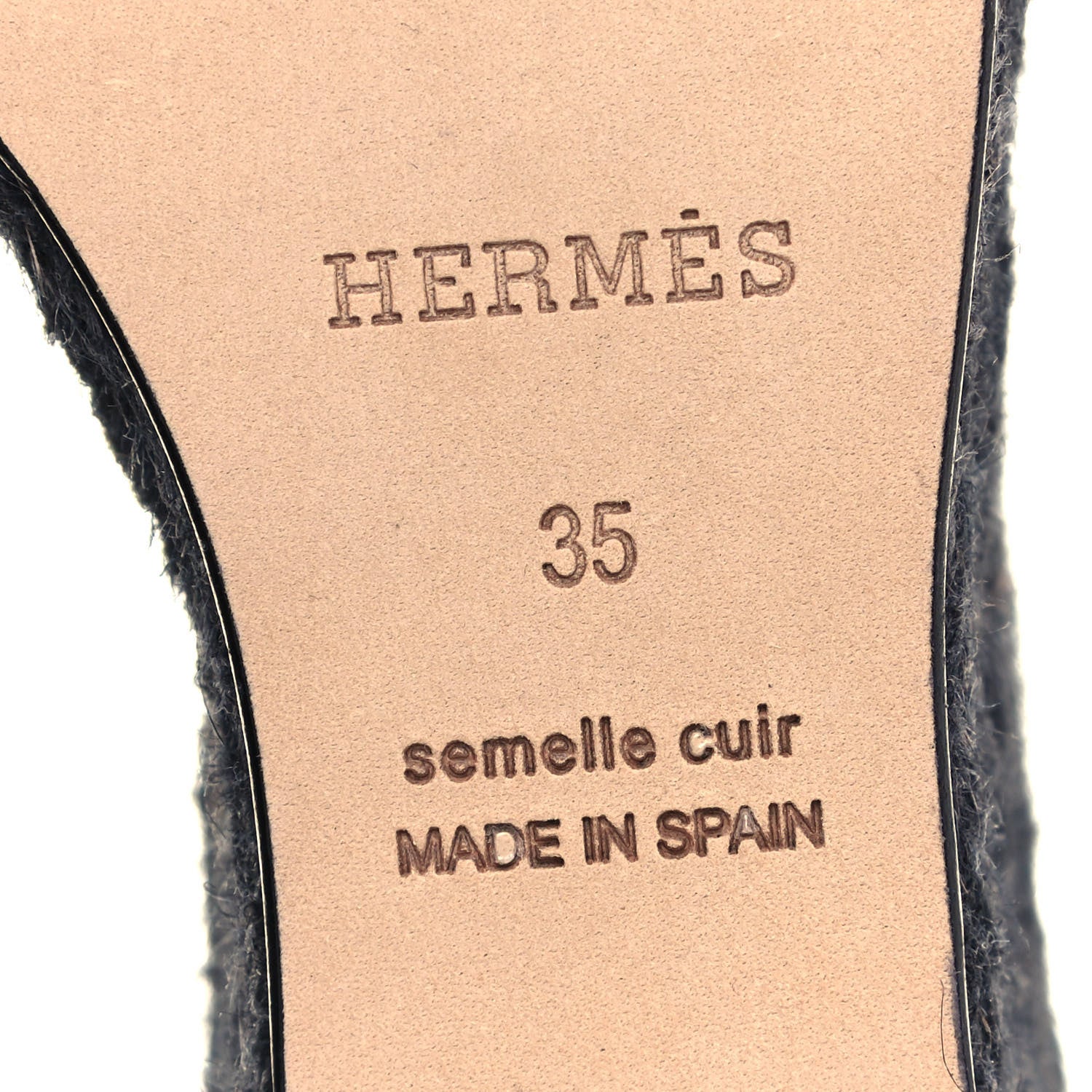 Hermes Calfskin Tipoli Espadrille Wedges 35 Black 6 of 8