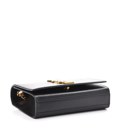 Saint Laurent Grain De Poudre Small Monogram Kate Satchel Black 4 of 7