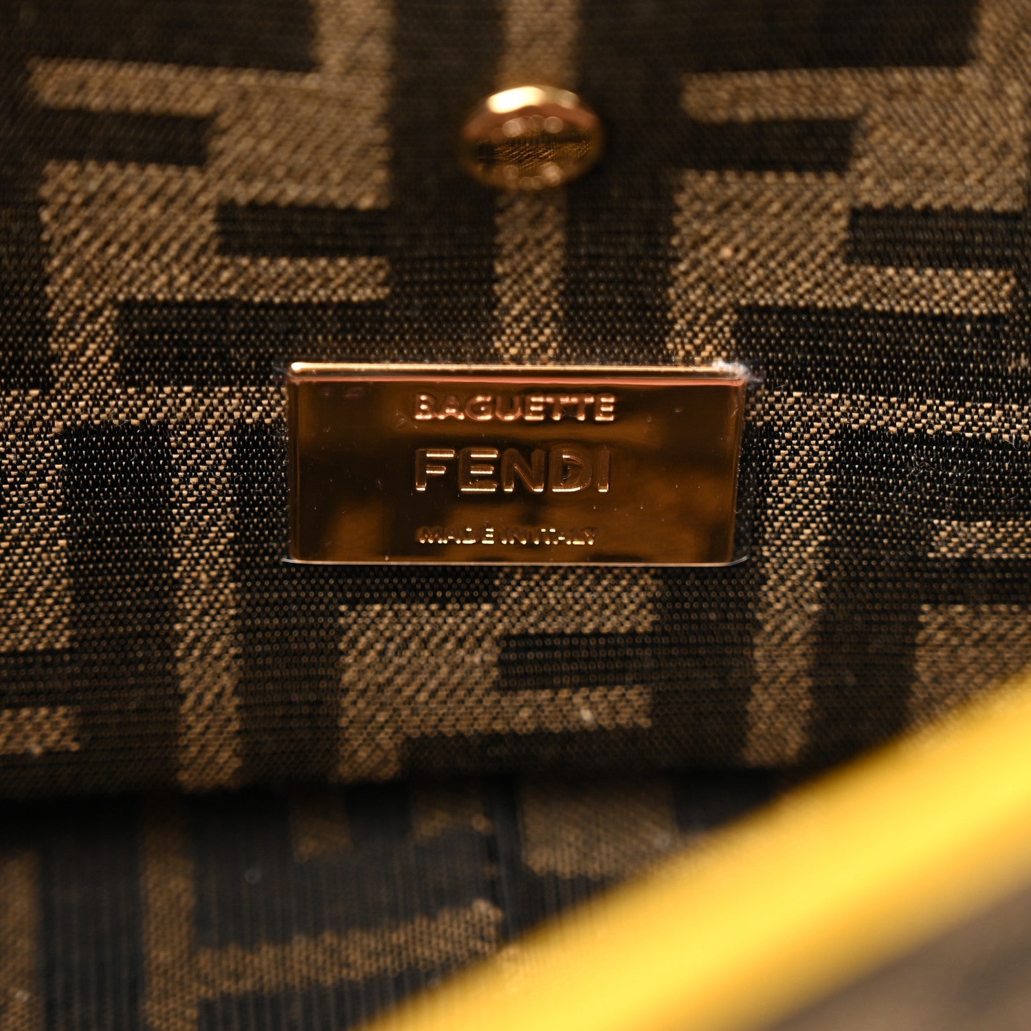 Fendi Fabric Jacquard FF Floral Embroidered Baguette Tobacco Moro Multicolor 6 of 9