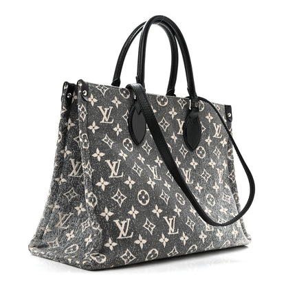 Louis Vuitton Monogram Jacquard Denim Onthego MM Black 3 of 13
