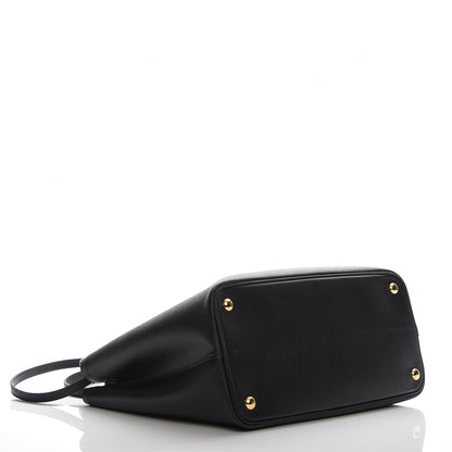 Prada Saffiano Cuir Medium Double Bag Black Fuoco 5 of 9