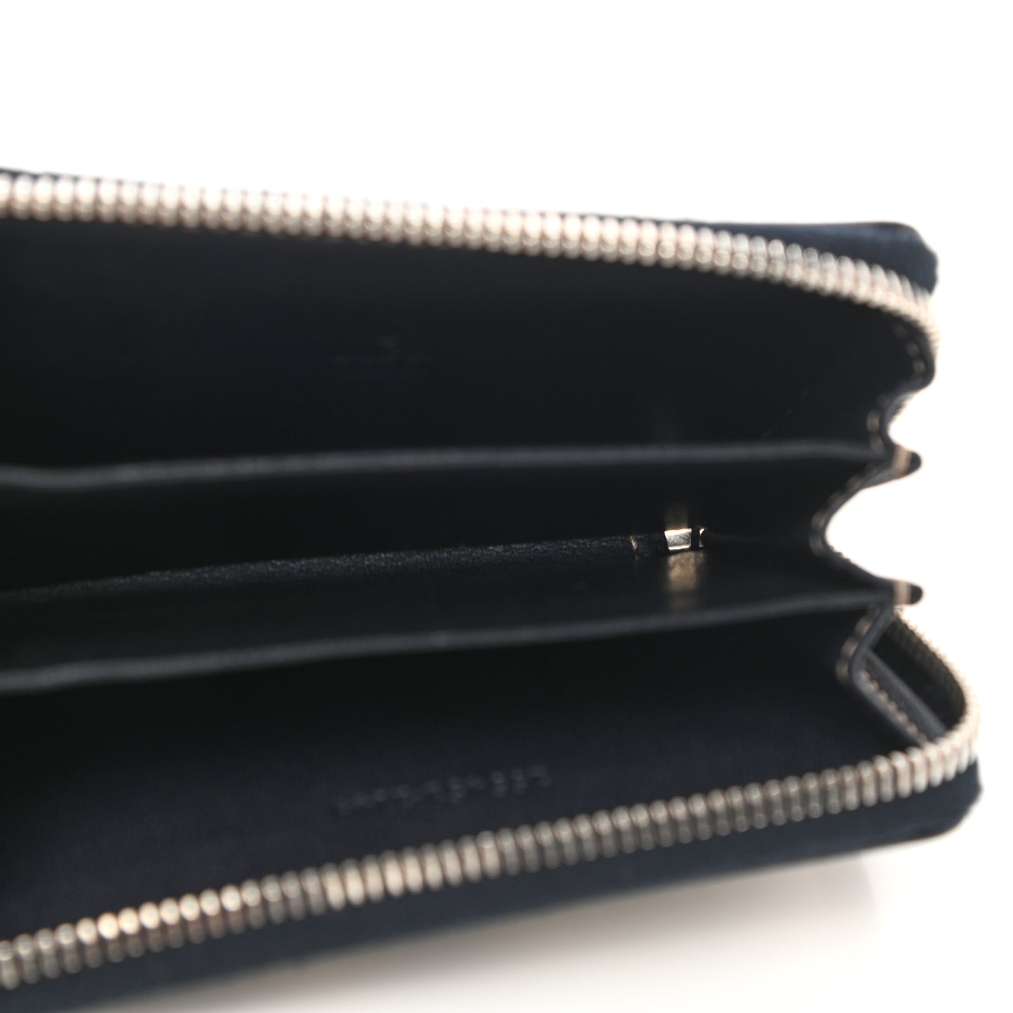 GG Supreme Monogram Calfskin Compact Wallet Beige Blue