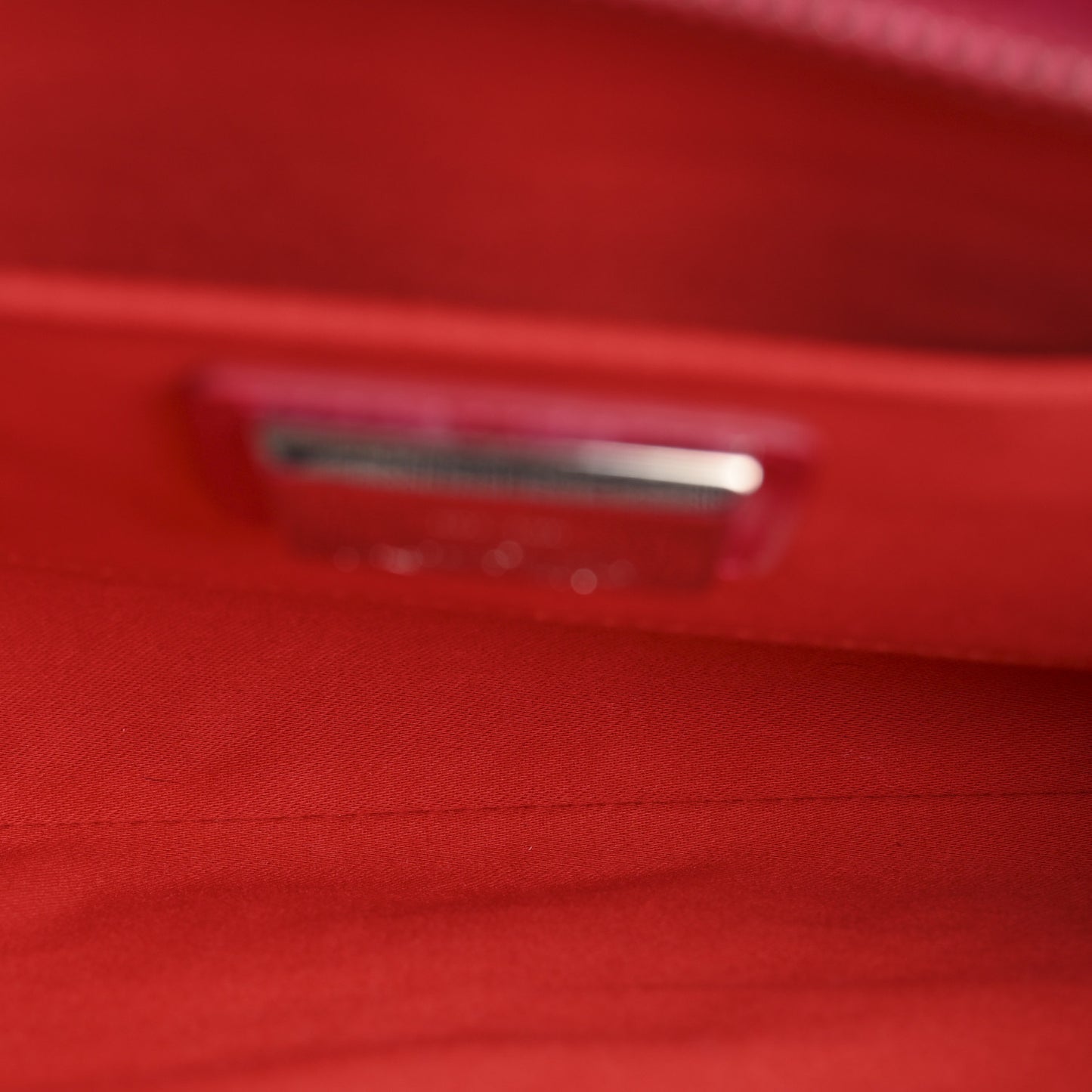 Patent Glittart Studded Loubiposh Chain Shocking Pink