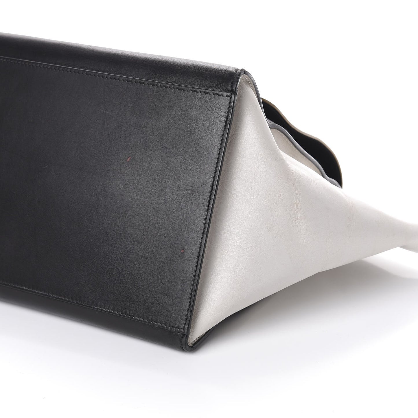 Smooth Calfskin Suede Large Tri-Color Trapeze