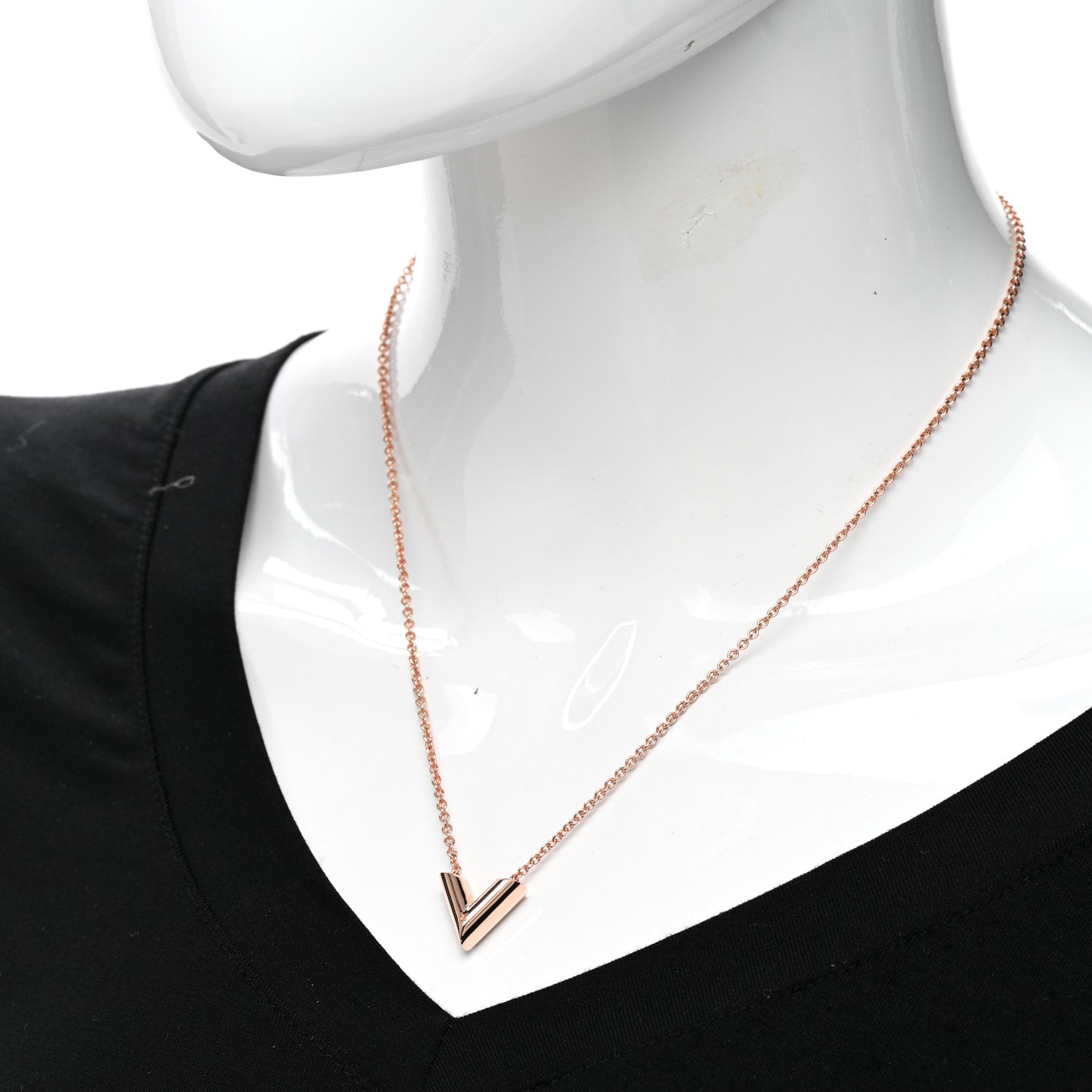 Essential V Necklace Rose Gold