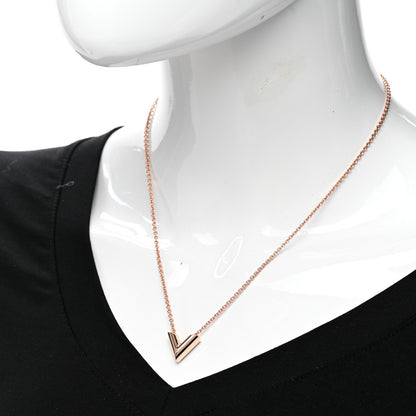 Louis Vuitton Essential V Necklace Rose Gold 2 of 6