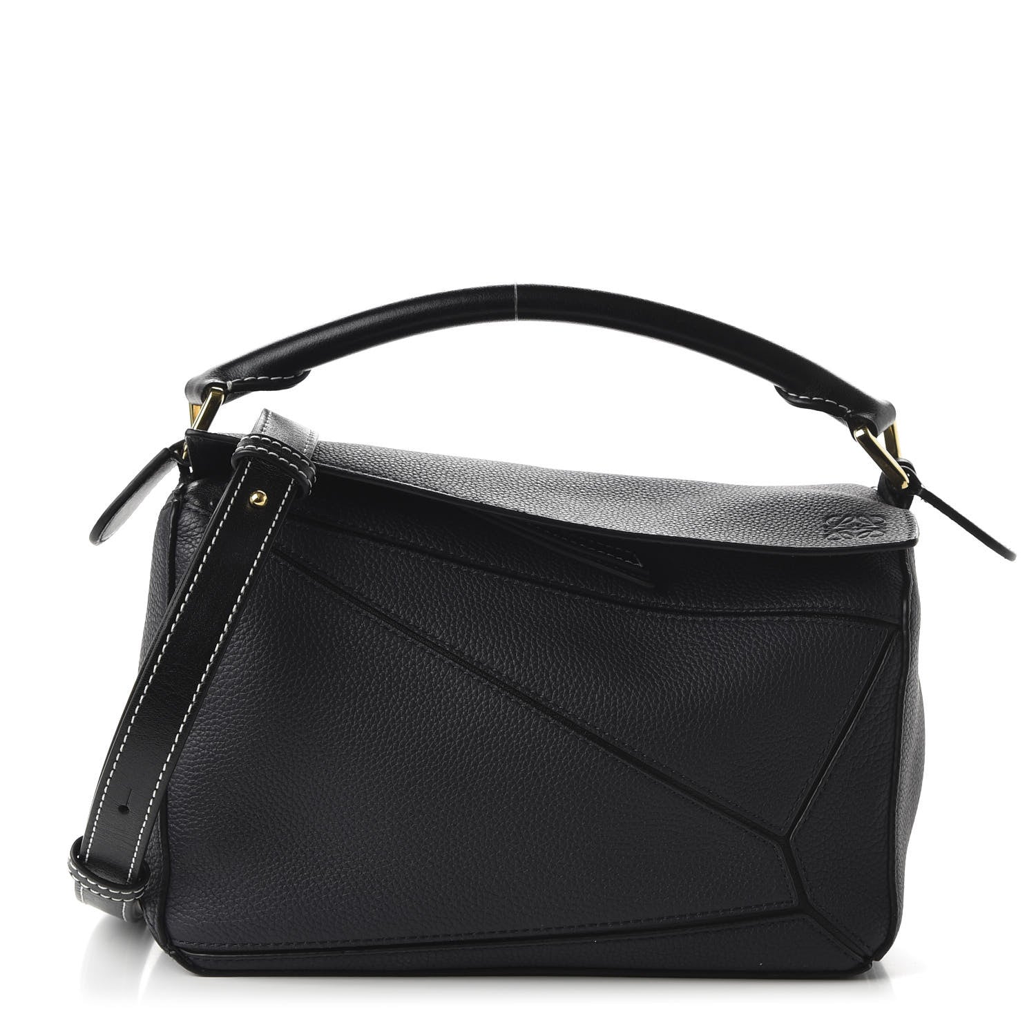 Loewe Calfskin Small Puzzle Bag Midnight Blue Black 1 of 19