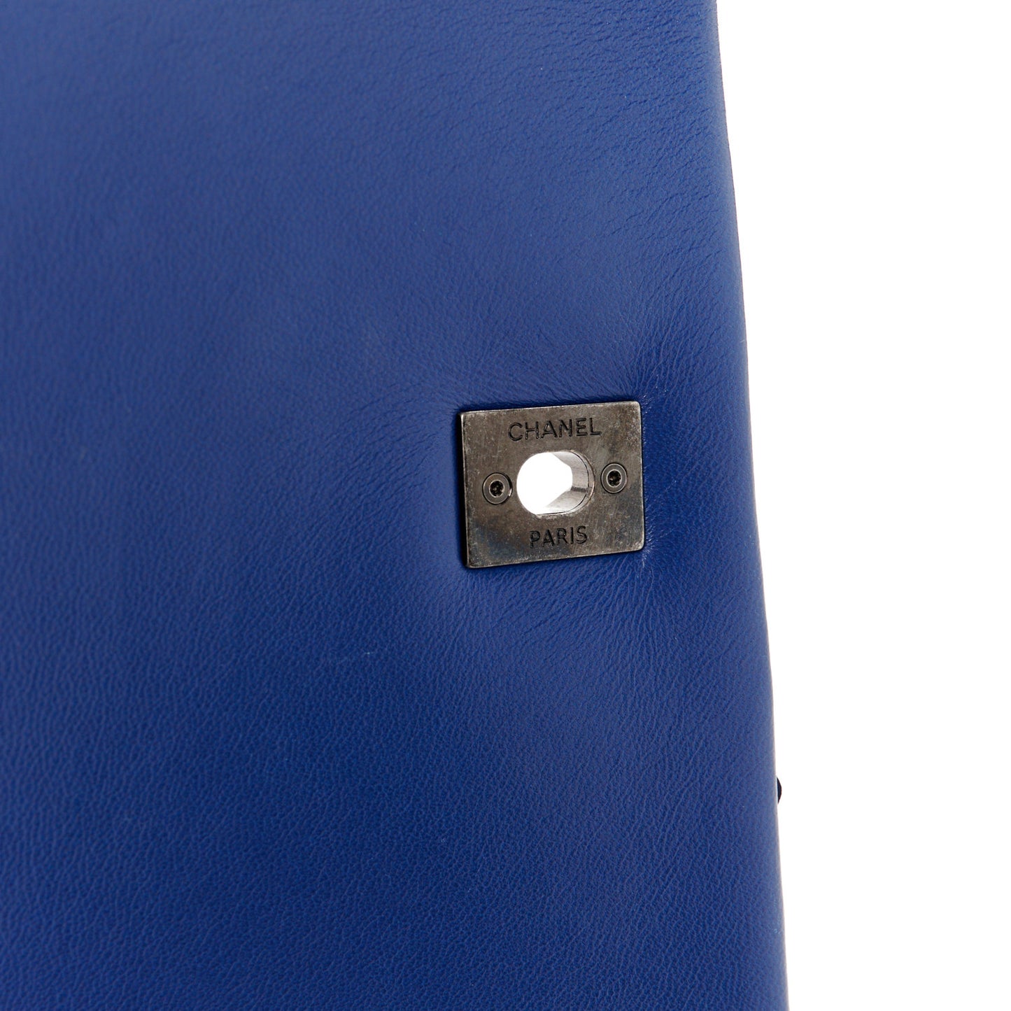 Snakeskin Small Coco Handle Flap  Blue