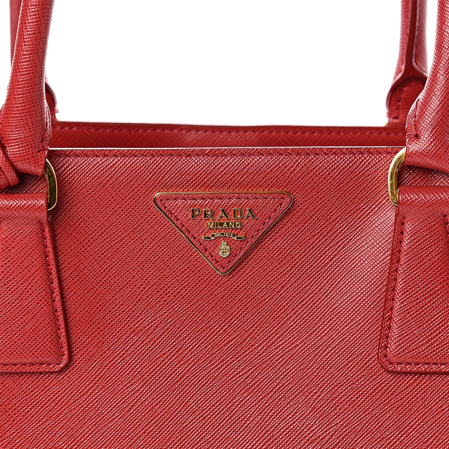 Saffiano Lux Medium Tote Fuoco