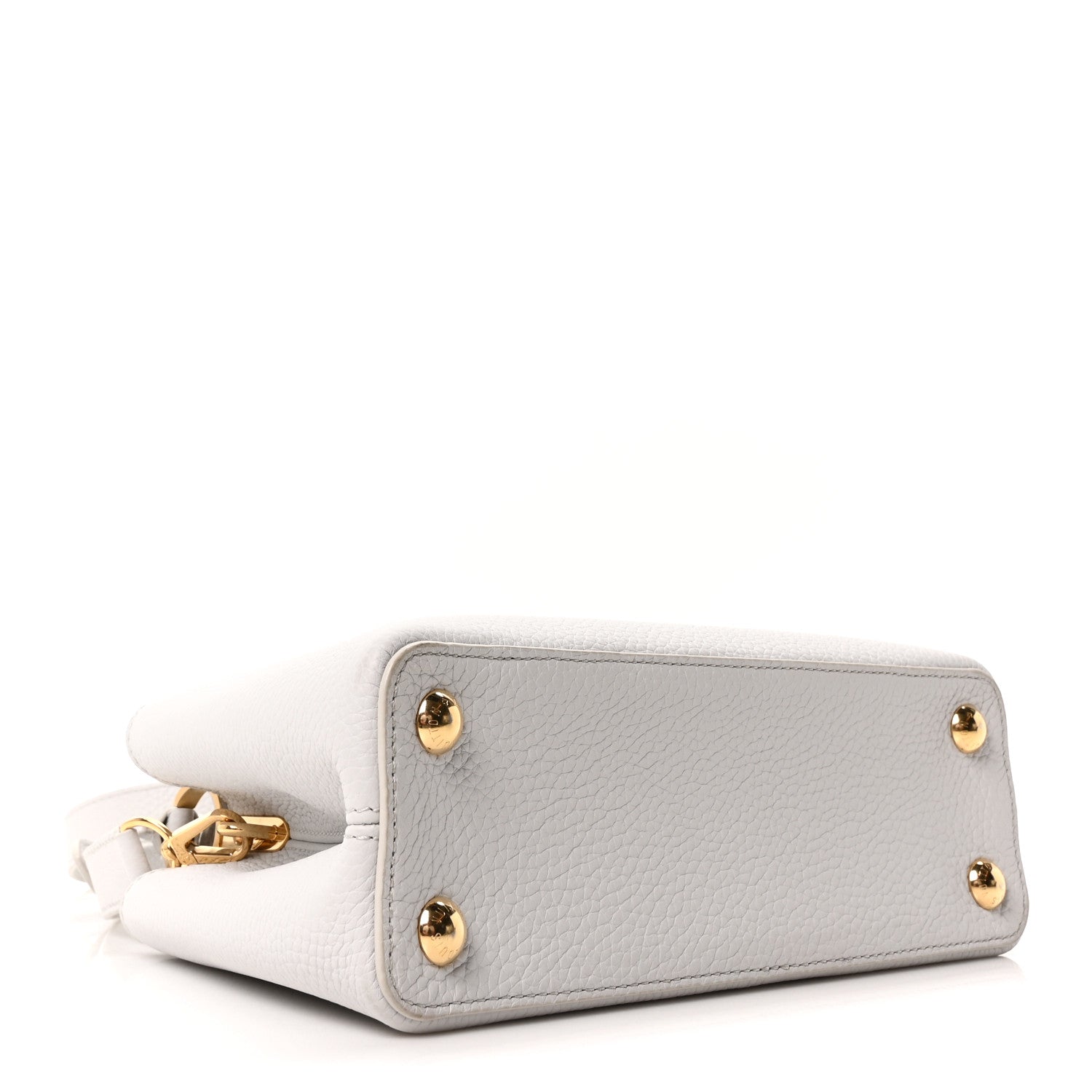 Louis Vuitton Taurillon Enamel Flower Padlock Chain Capucines BB Silver Sea 4 of 9