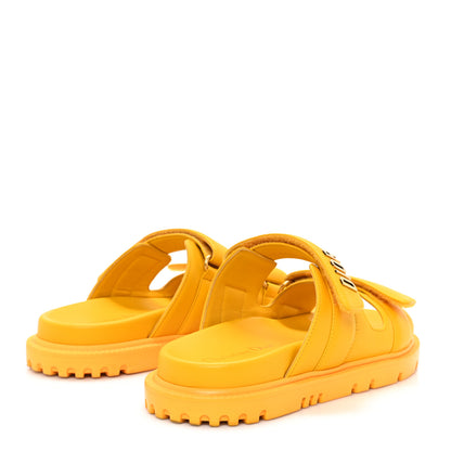 Christian Dior Lambskin Dioract 10mm Slide Sandals 36.5 Amber Yellow 5 of 10