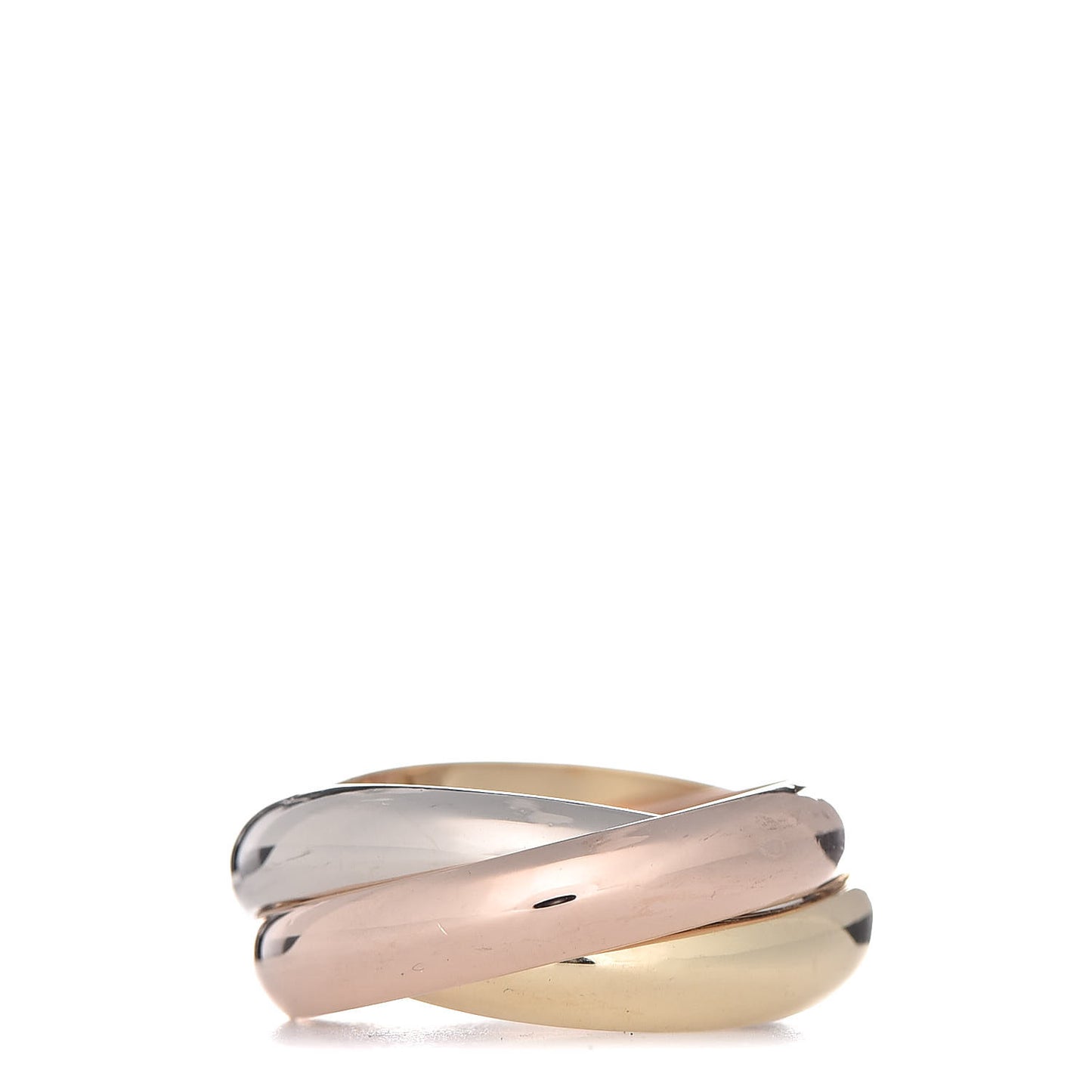 18K Pink Yellow White Gold Classic Trinity Ring 51 5.75