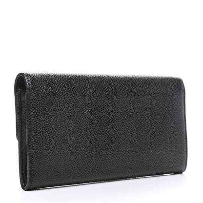 Chanel Caviar Timeless CC Large Gusset Flap Wallet Black 3 of 7