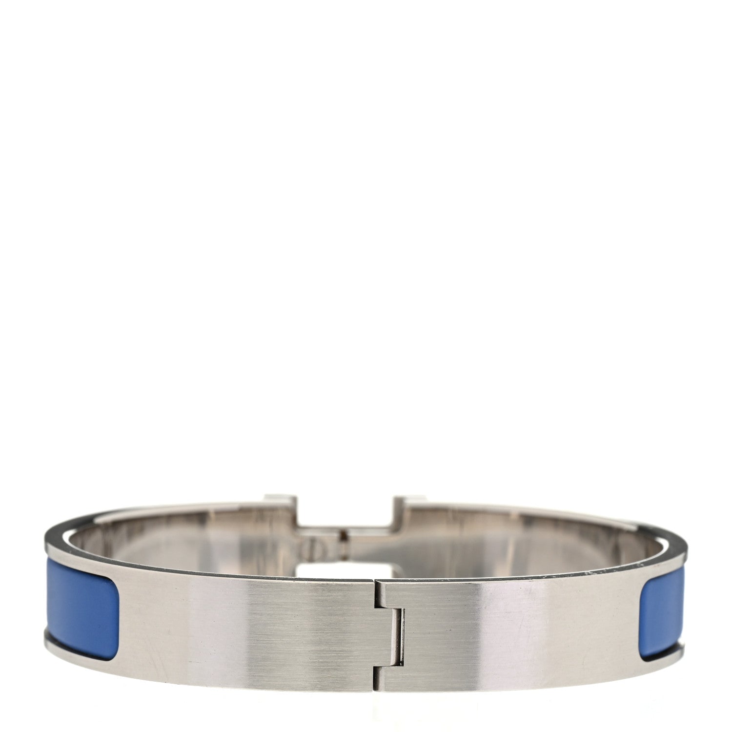 Hermes Matte Enamel Narrow Clic Clac HH Bracelet GM Bleu Mediterranean 3 of 5