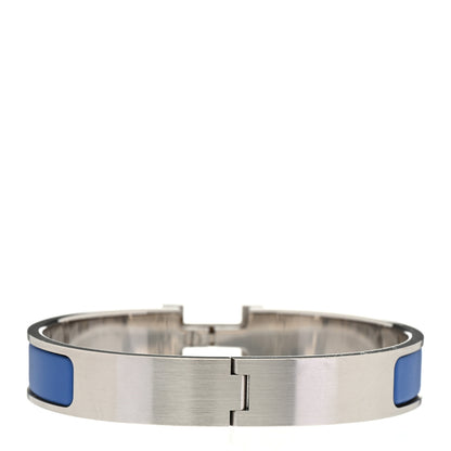 Hermes Matte Enamel Narrow Clic Clac HH Bracelet GM Bleu Mediterranean 3 of 5