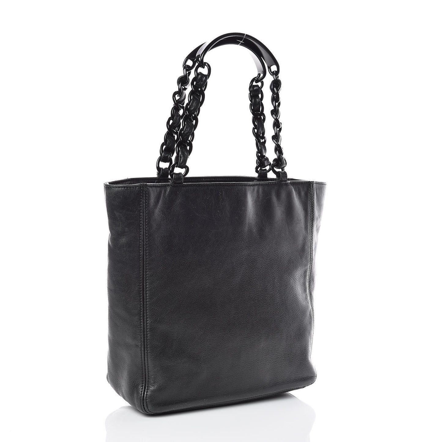 Lambskin Chain Small CC Tote Black