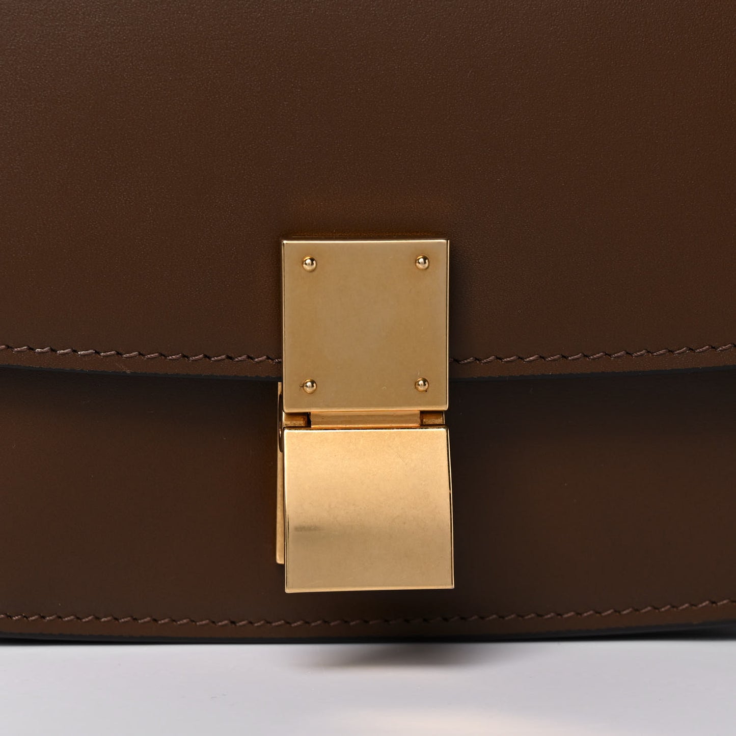 Smooth Calfskin Small Classic Box Flap Bag Camel